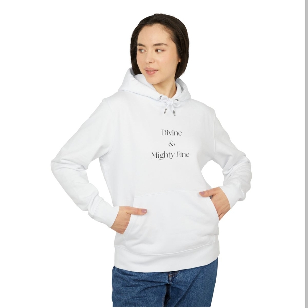 White Hoodie with Text Print
